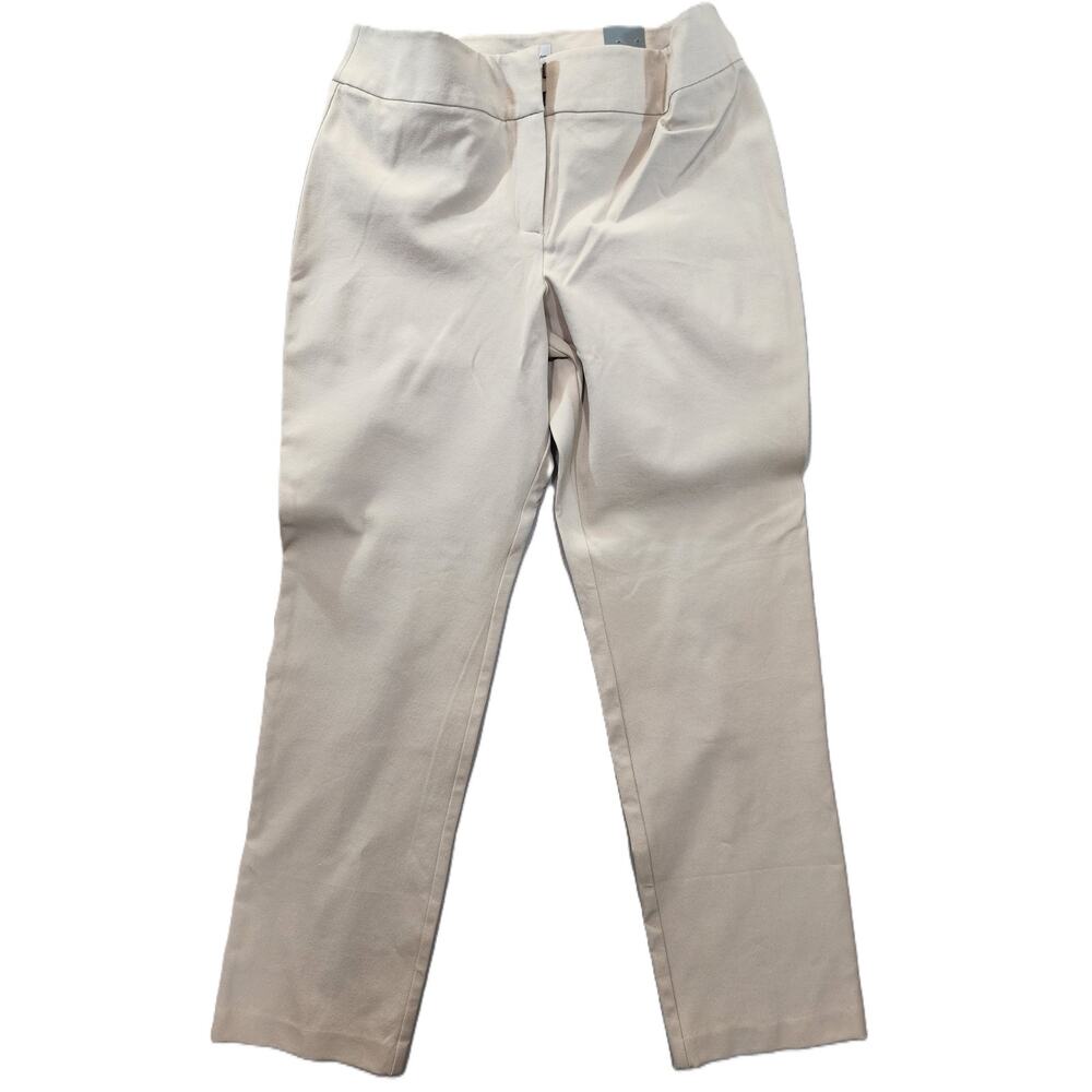 Chico's Original Straight Leg Khaki Trousers Women US Size 10 Tan New